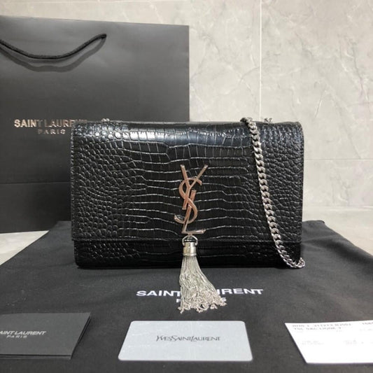 Stylish Silver Leather Top Handle Bag