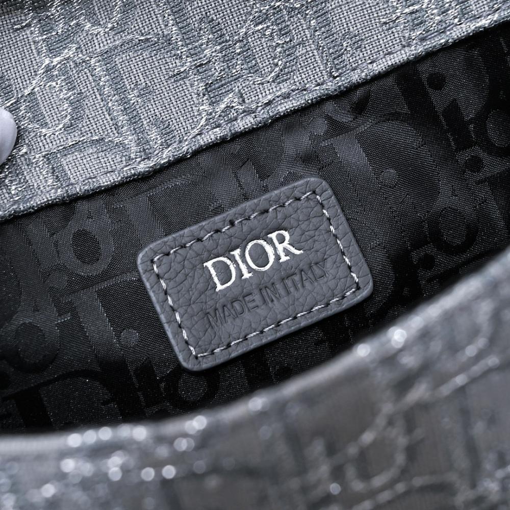 Classic Black Printed Calfskin Shoulder Bag