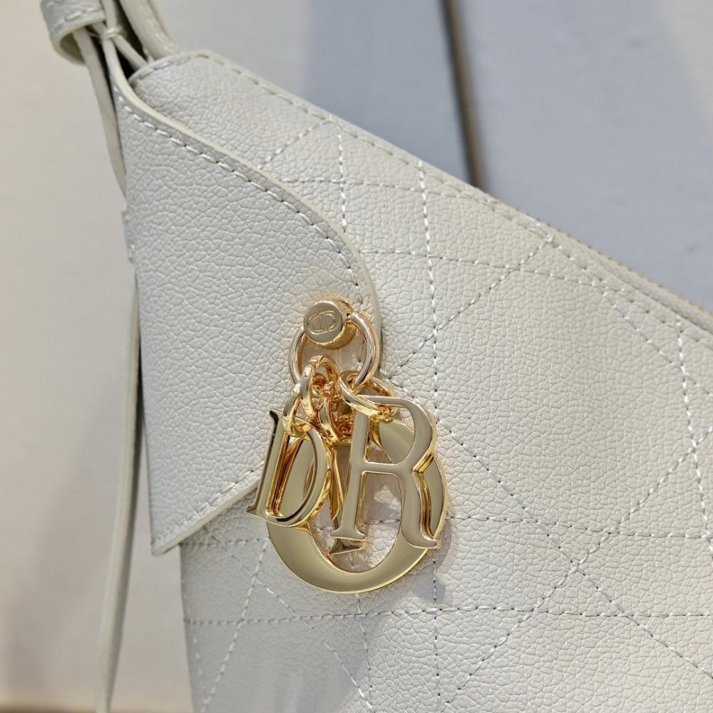 Stylish Gold Embroidered Calfskin Shoulder Bag