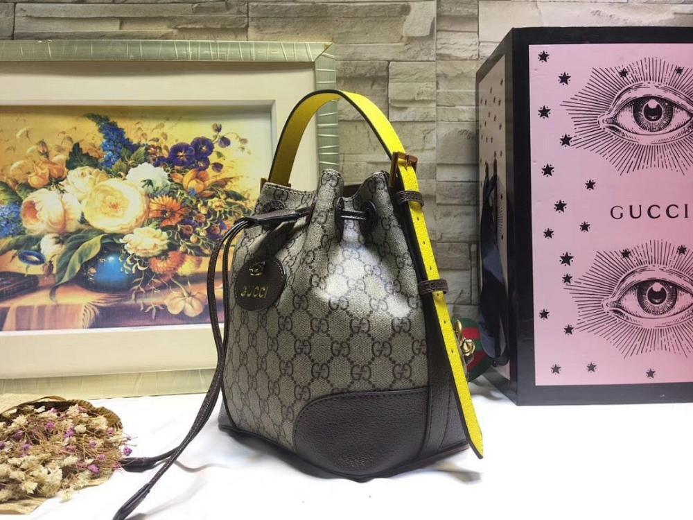 Stylish Leather Bucket Bag