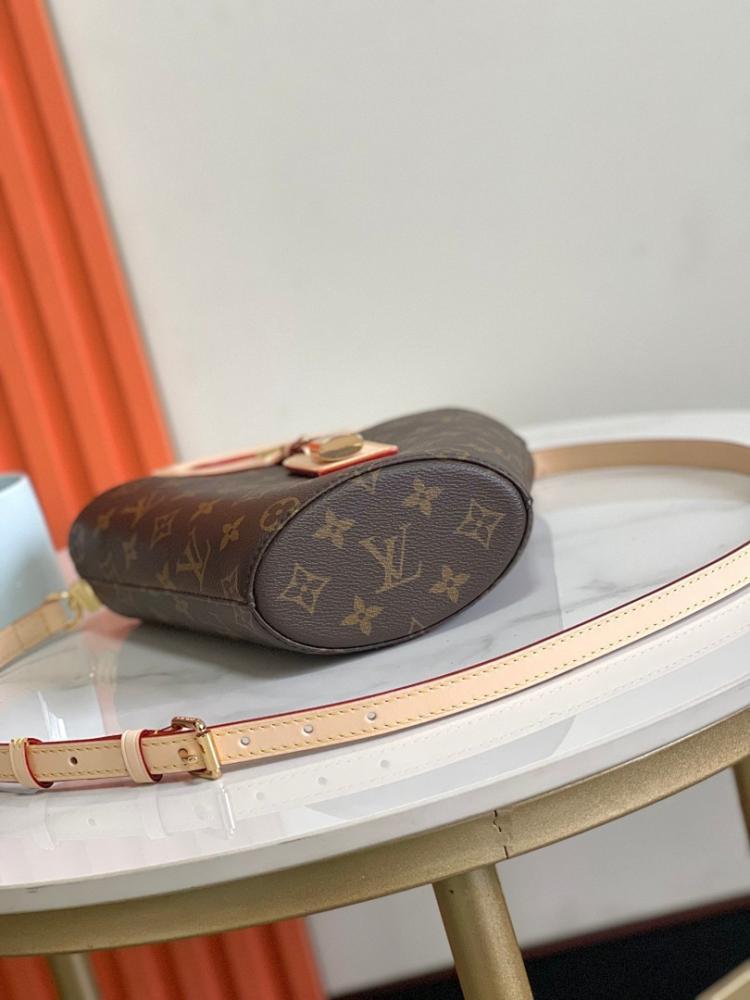 Stylish Monogram Leather Bucket Bag