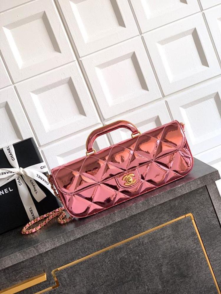 Gold Leather Top Handle Bag Style 620583679