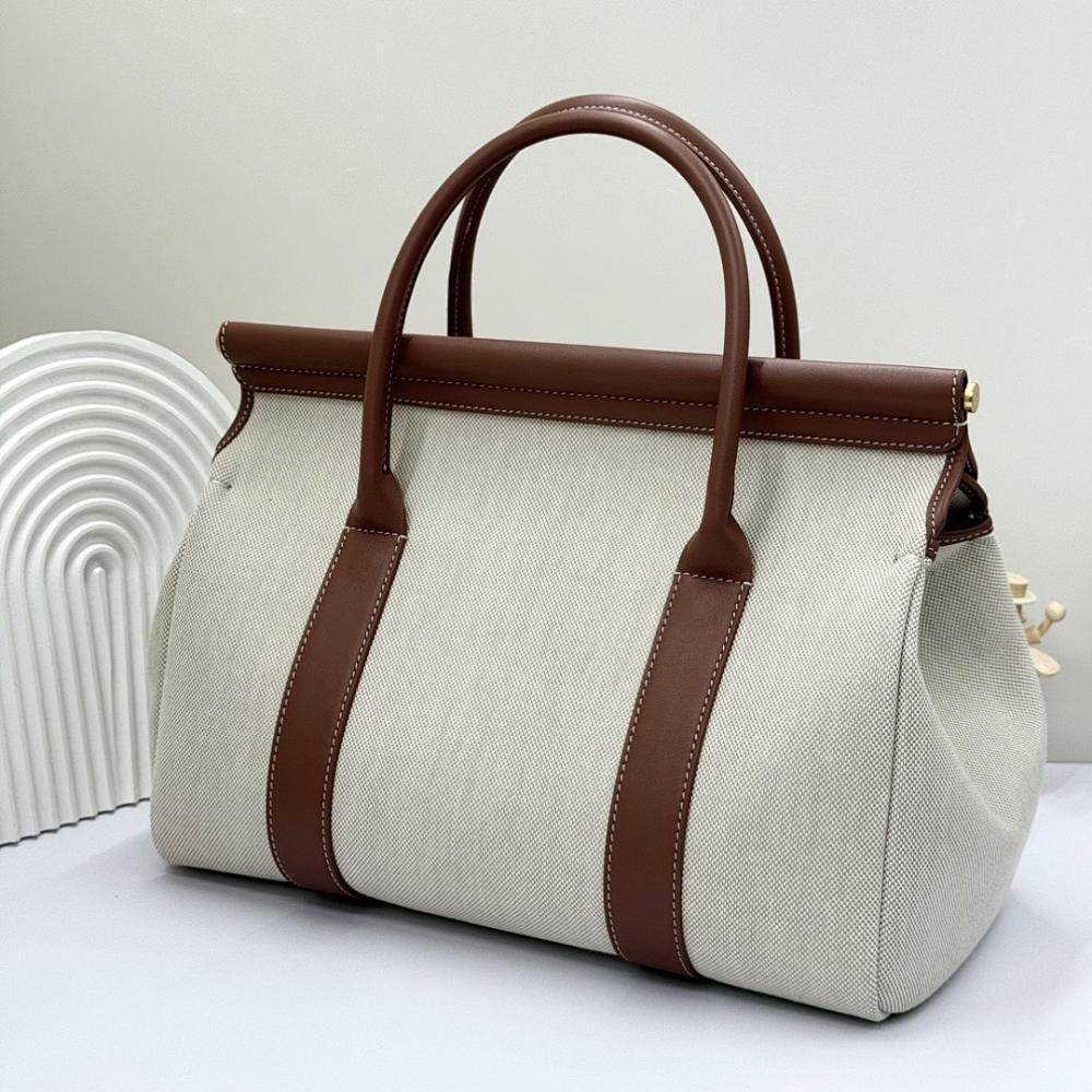 Classic Refined Canvas Top Handle Bag 33x23x18cm