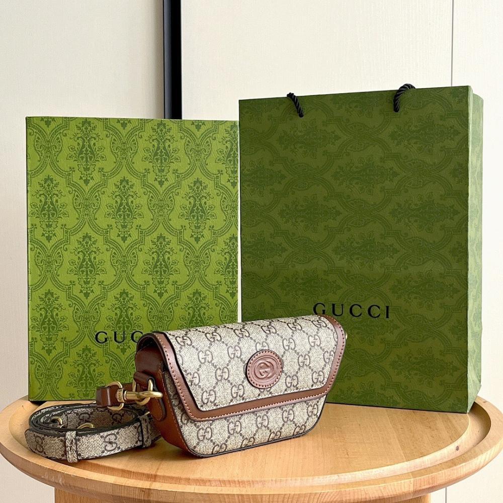 Stylish Refined Monogram Shoulder Bag 18x10x4.5cm