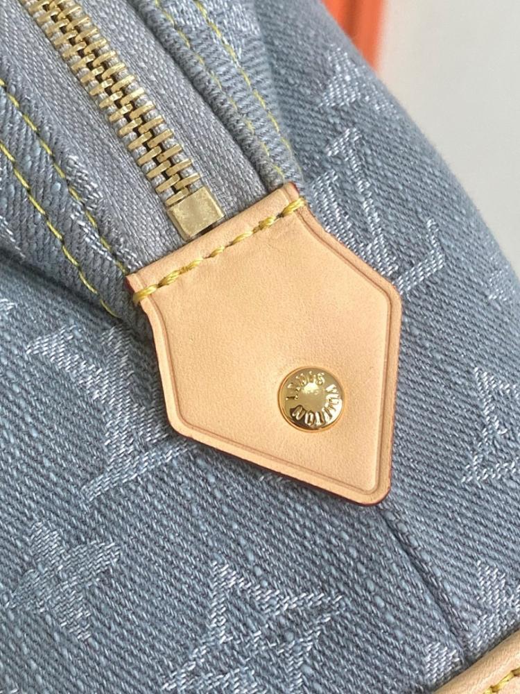Stylish Refined Monogram Leather Top Handle Bag 27x18x9cm