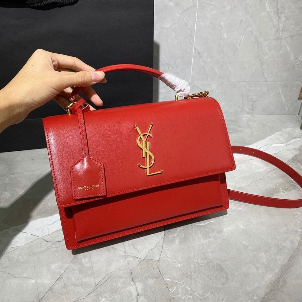 Stylish Refined Leather Crossbody Bag 25x18x5cm