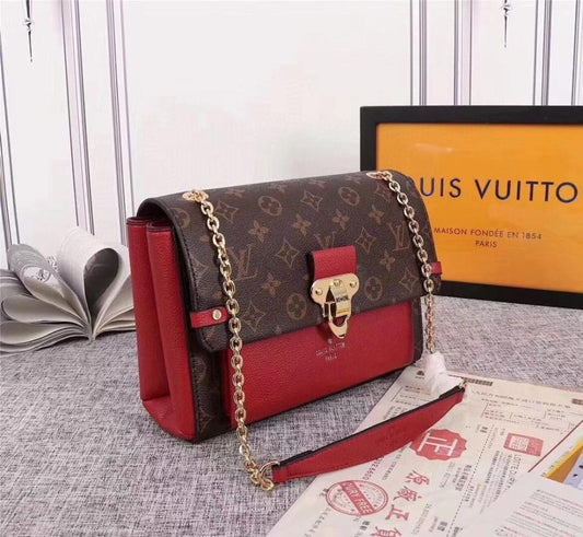 Luxury Refined Monogram Calfskin Shoulder Bag 25x17x9.5cm