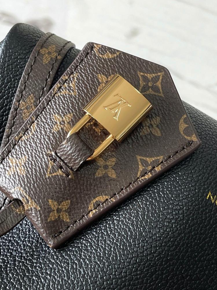 Modern Elegant Monogram Calfskin Top Handle Bag 26x17x13.5cm