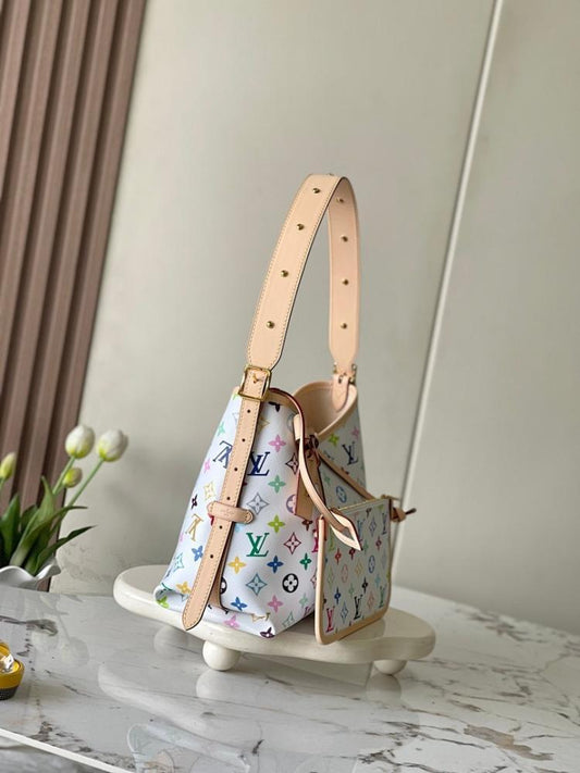 Modern Monogram Leather Top Handle Bag 29x24x12cm