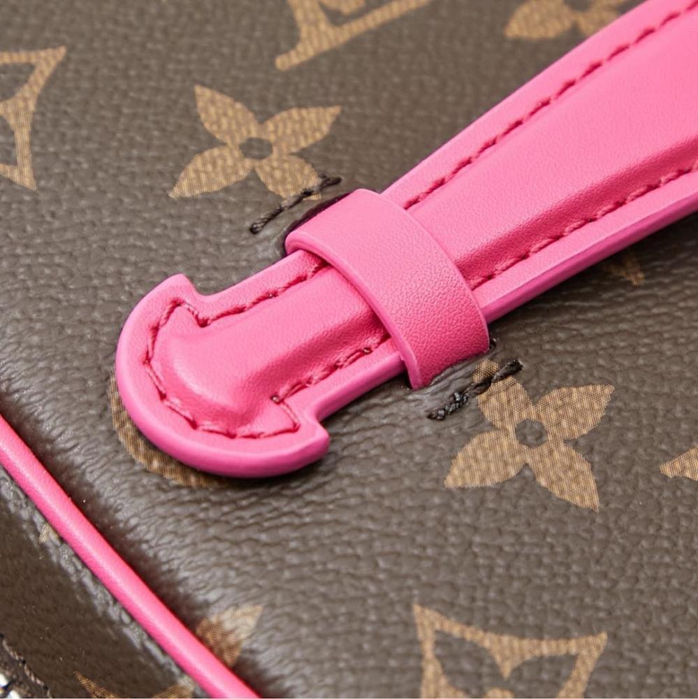 Luxury Stylish Monogram Leather Top Handle Bag 20x13.5x12cm