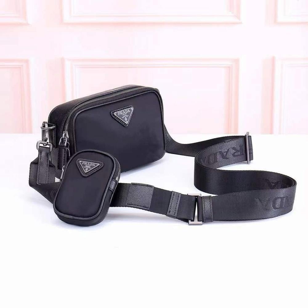 Classic Woven Nylon Shoulder Bag