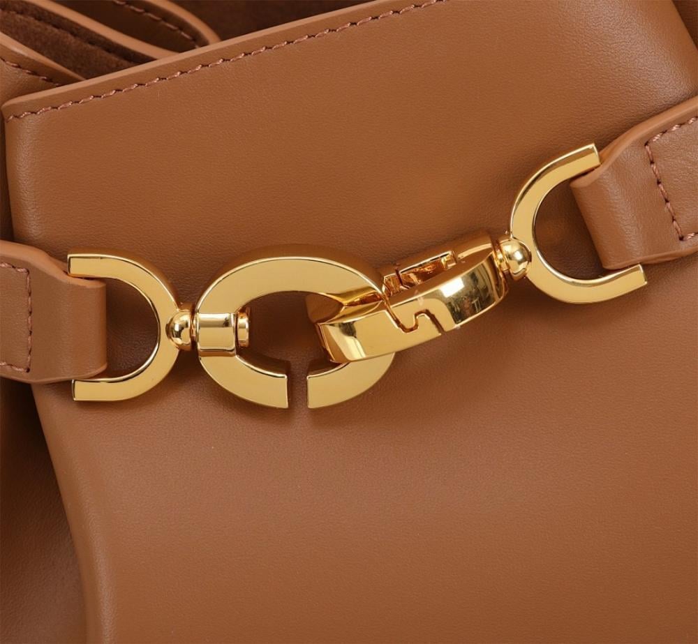 Modern Refined Leather Bucket Bag 24x25.5x10cm