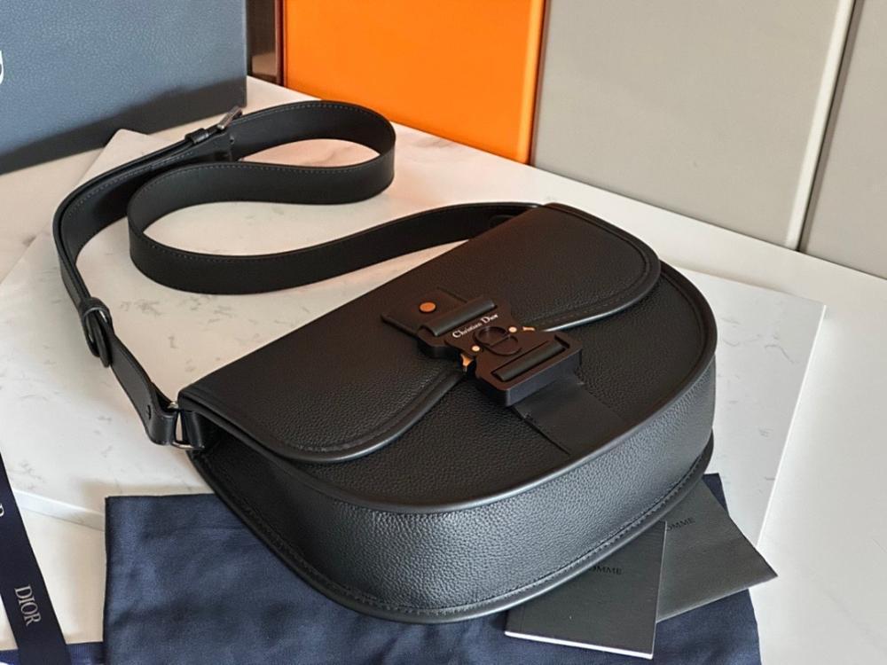 Classic Modern Black Printed Leather Shoulder Bag Black/Beige 28x22x7cm