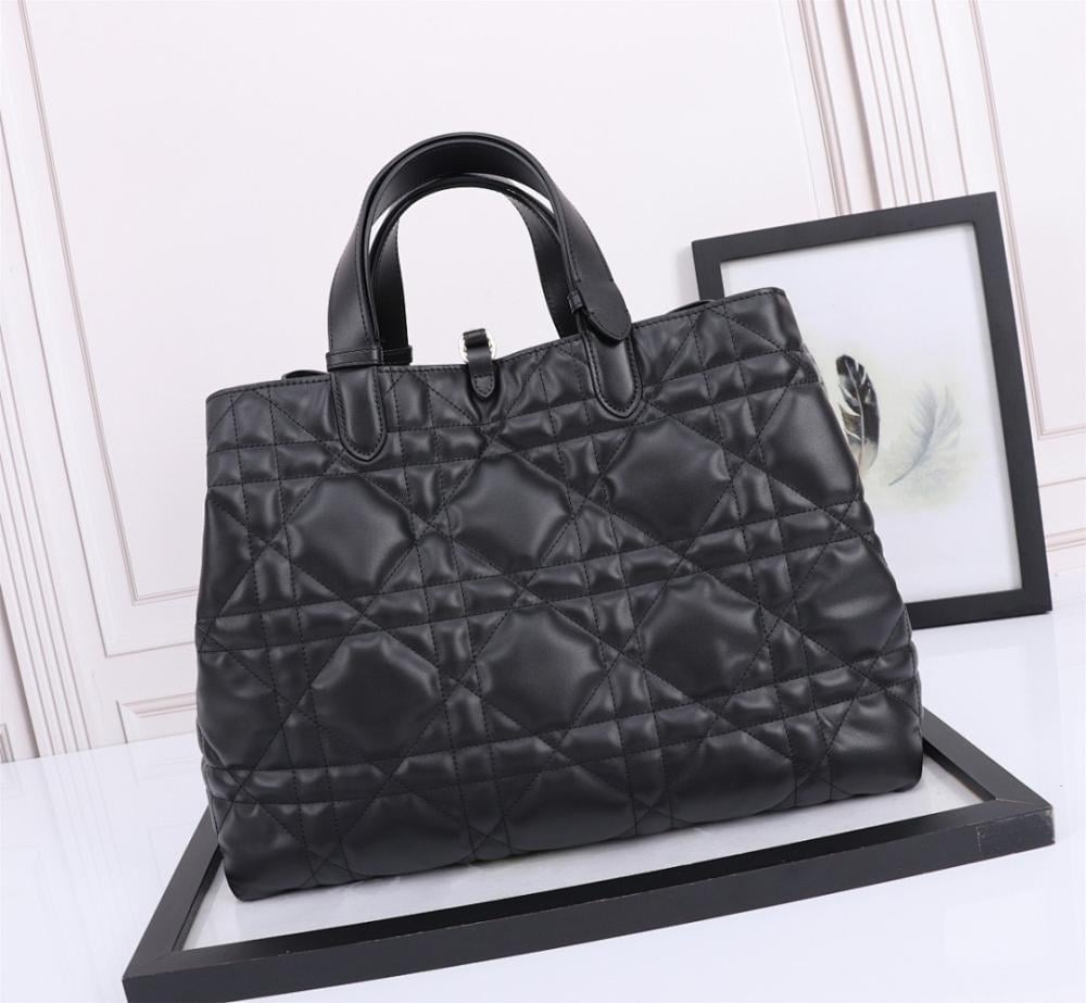 Luxury Stylish Black Calfskin Top Handle Bag