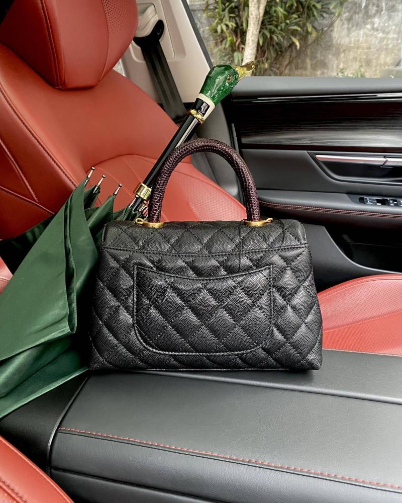 Leather Top Handle Bag Style 519808638