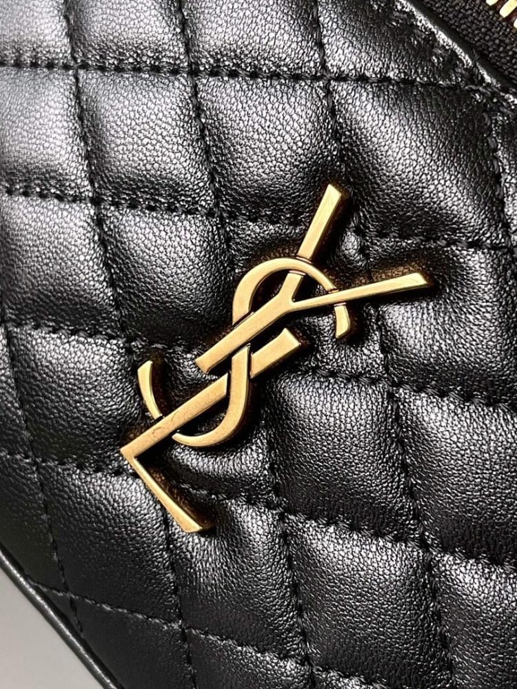 Modern Luxury Black Leather Shoulder Bag