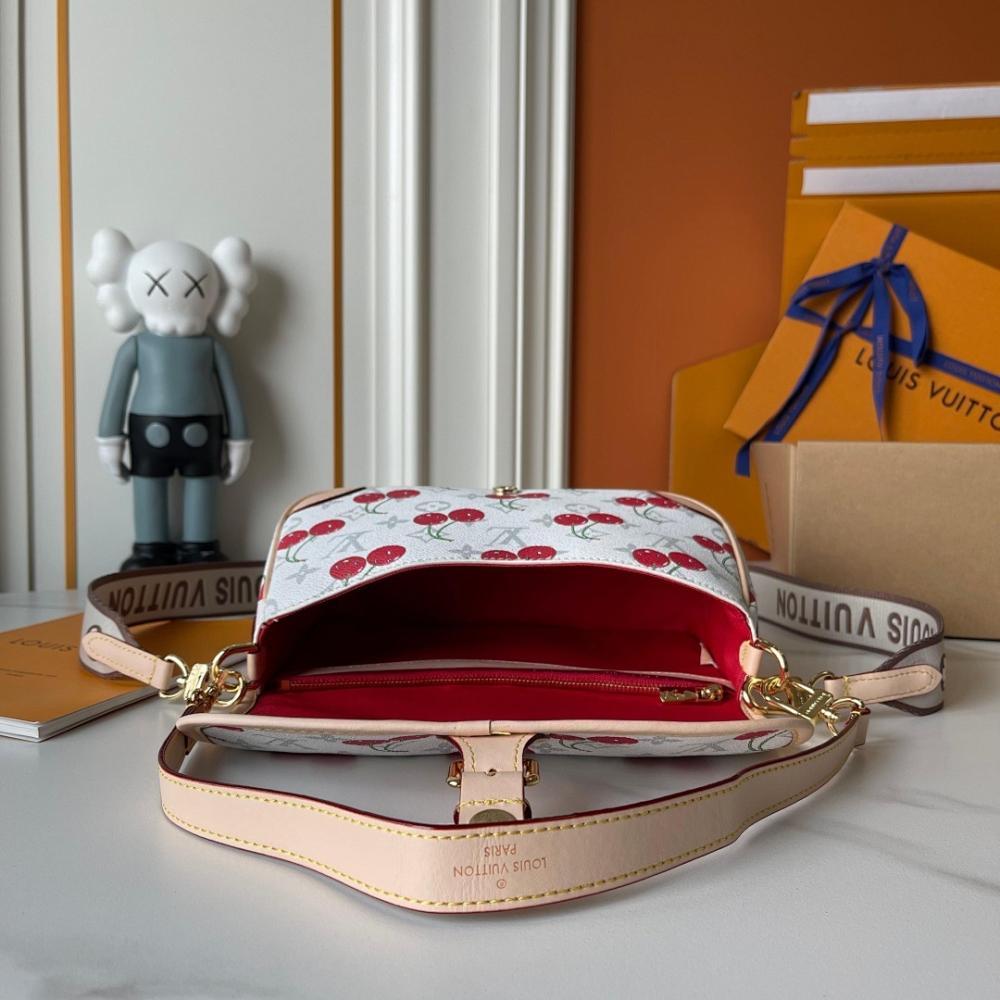 Diane Embroidered Leather Shoulder Bag 25x15x9cm Style 805477682