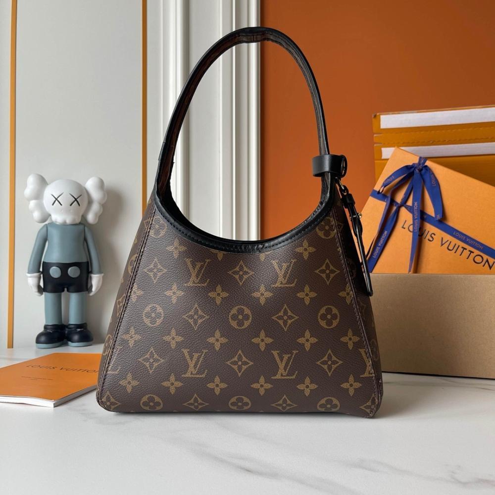 Luxury Monogram Leather Hobo Bag