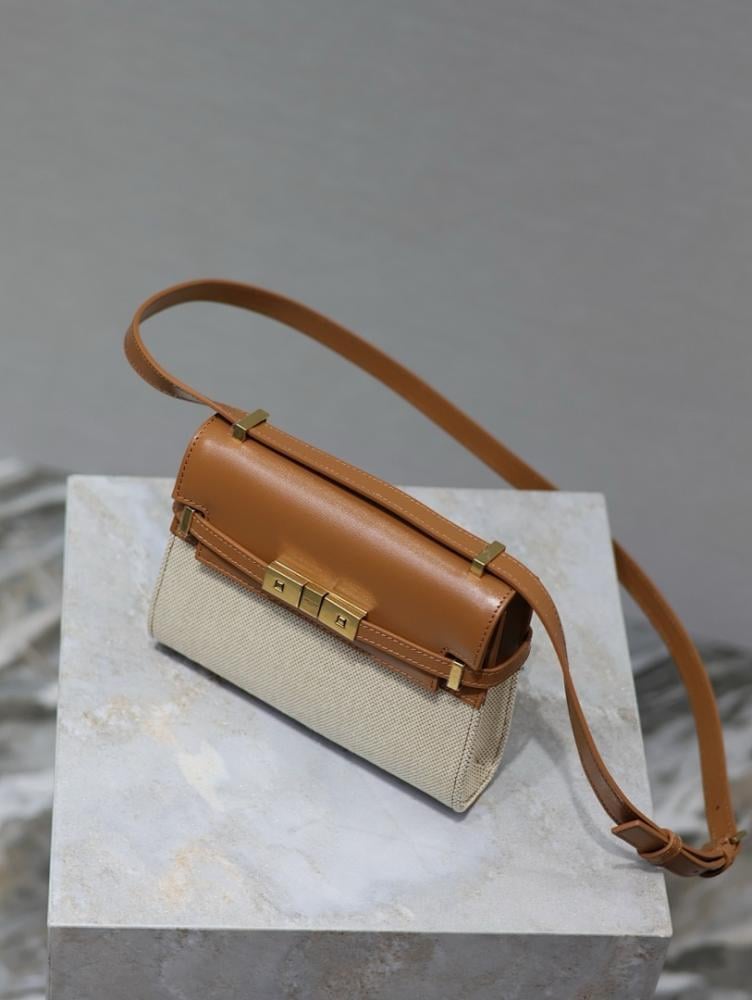 Modern Refined Leather Crossbody Bag 19x14x4cm