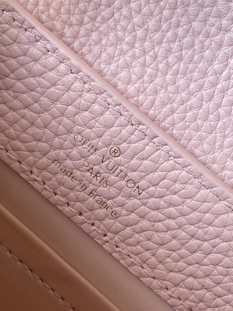 Leather Top Handle Bag Pink