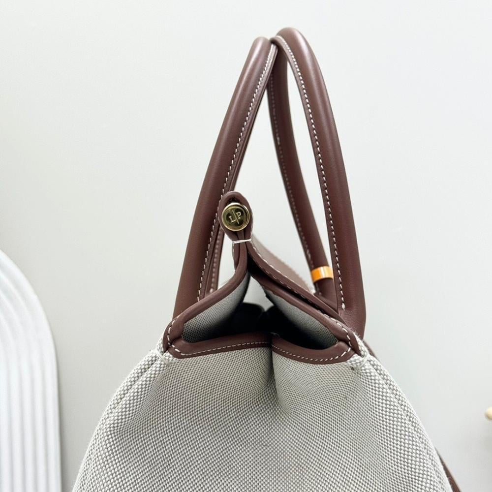 Classic Refined Canvas Top Handle Bag 33x23x18cm