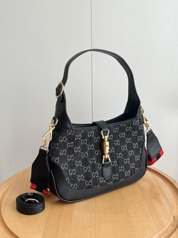 Classic Gold Leather Shoulder Bag