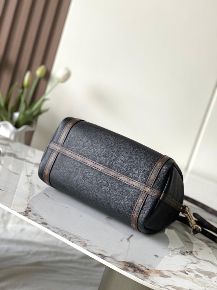 Modern Elegant Monogram Calfskin Top Handle Bag 26x17x13.5cm