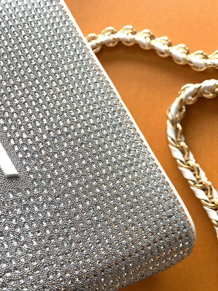 Luxury Crystal-Embellished Leather Wallet