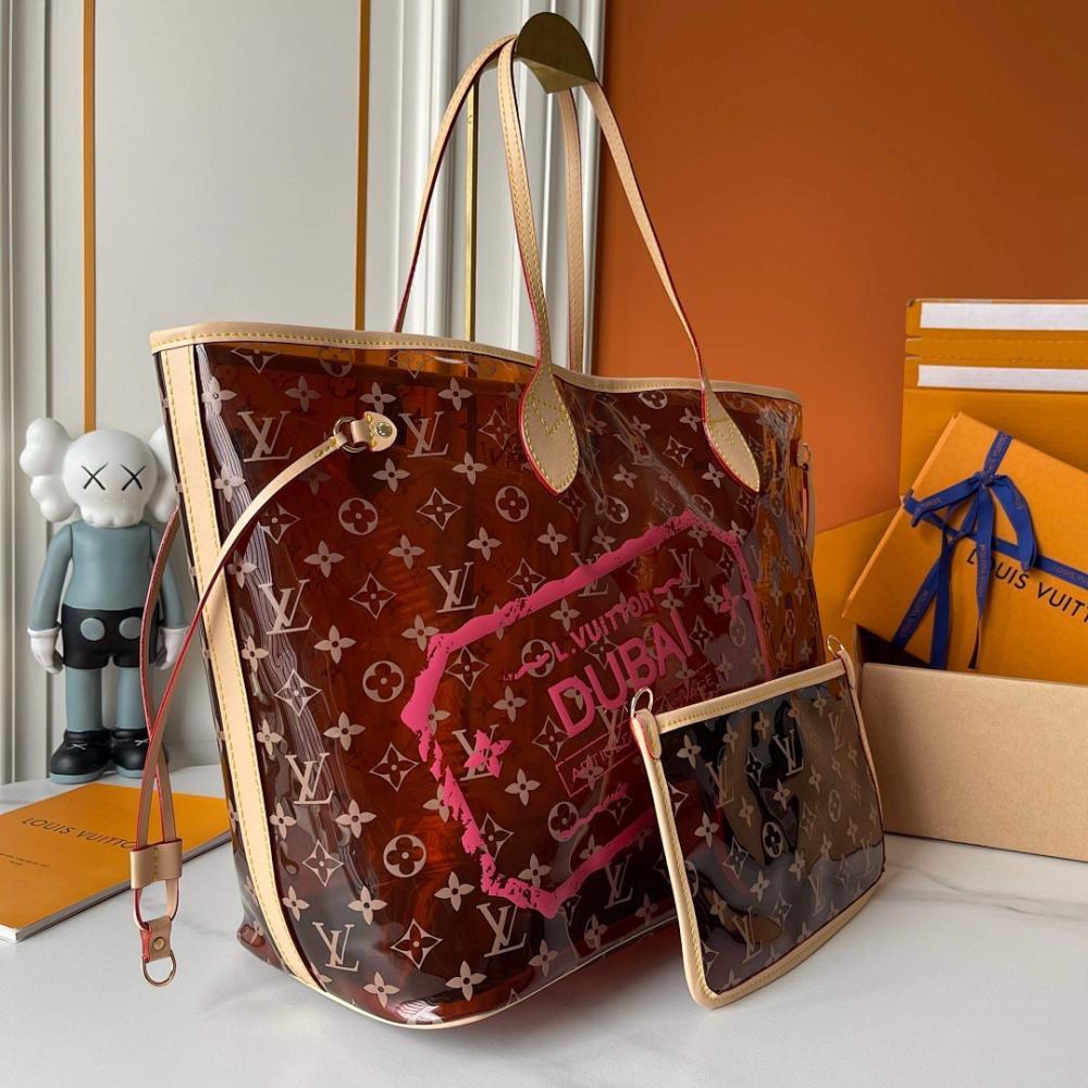 Modern Stylish Monogram Leather Shoulder Bag 39x32x19cm