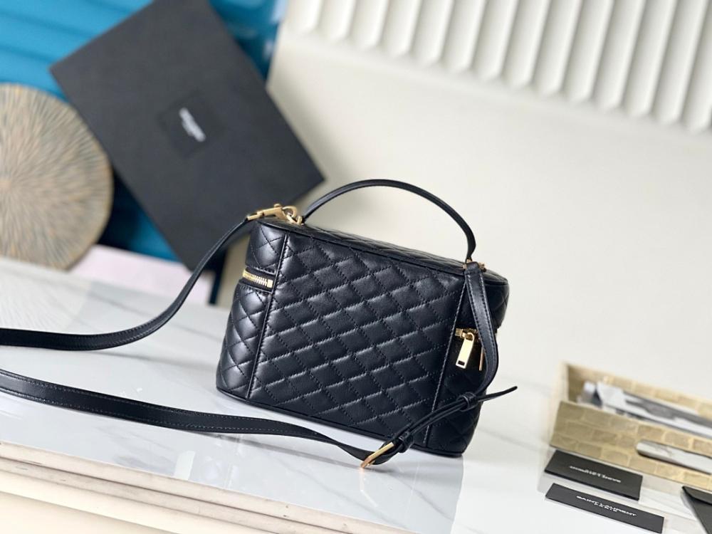 Modern Luxury Black Leather Shoulder Bag