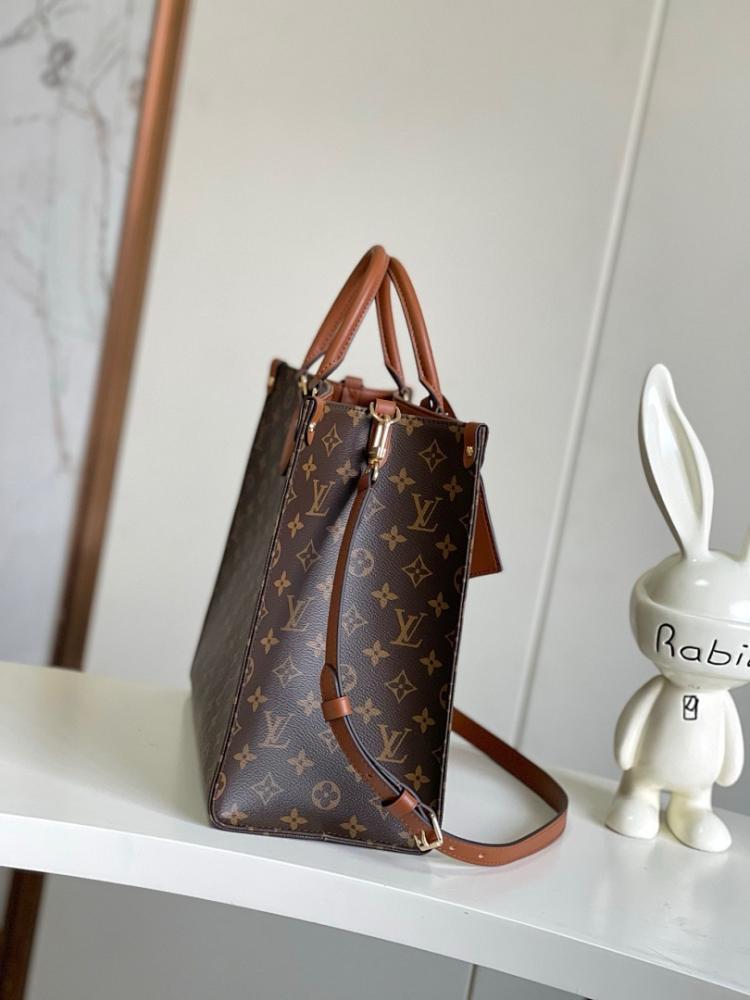 OnTheGo Monogram Leather Top Handle Bag 37x29x16cm