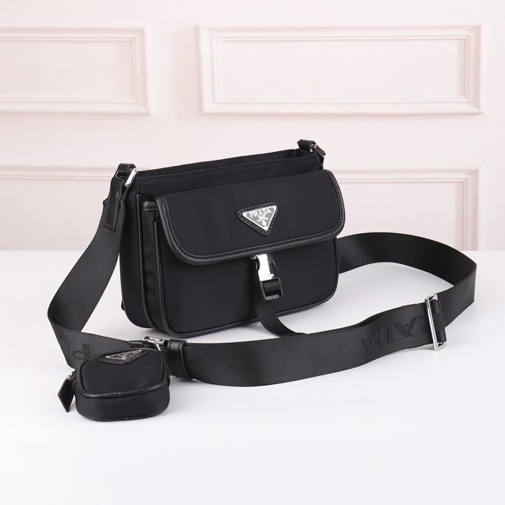 Modern Woven Nylon Shoulder Bag