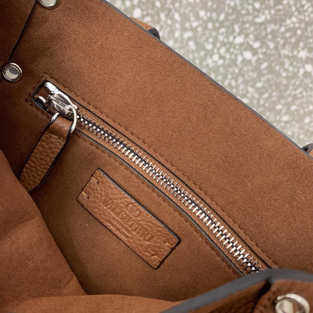 Studded Leather Top Handle Bag Style 1112906714