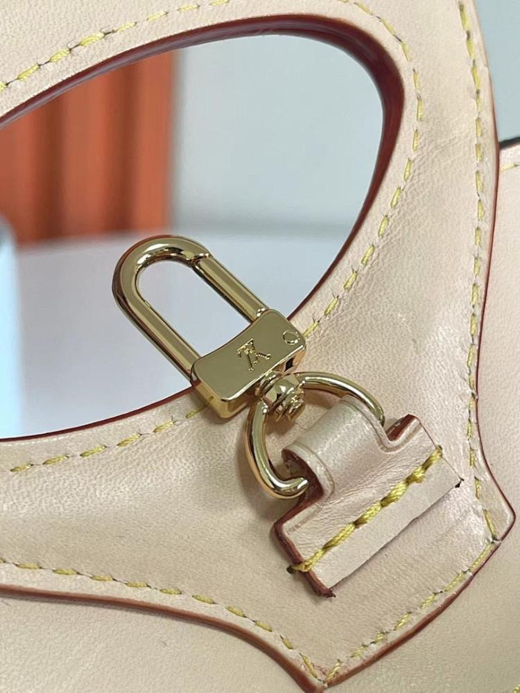 Stylish Monogram Leather Bucket Bag