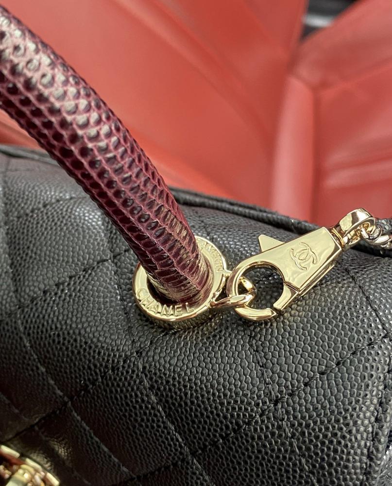 Leather Top Handle Bag Style 344589177