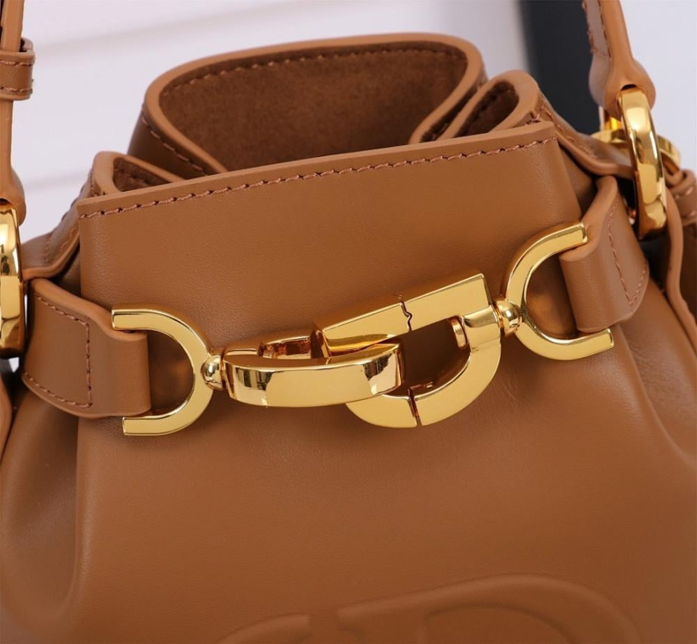 Modern Refined Leather Bucket Bag 24x25.5x10cm