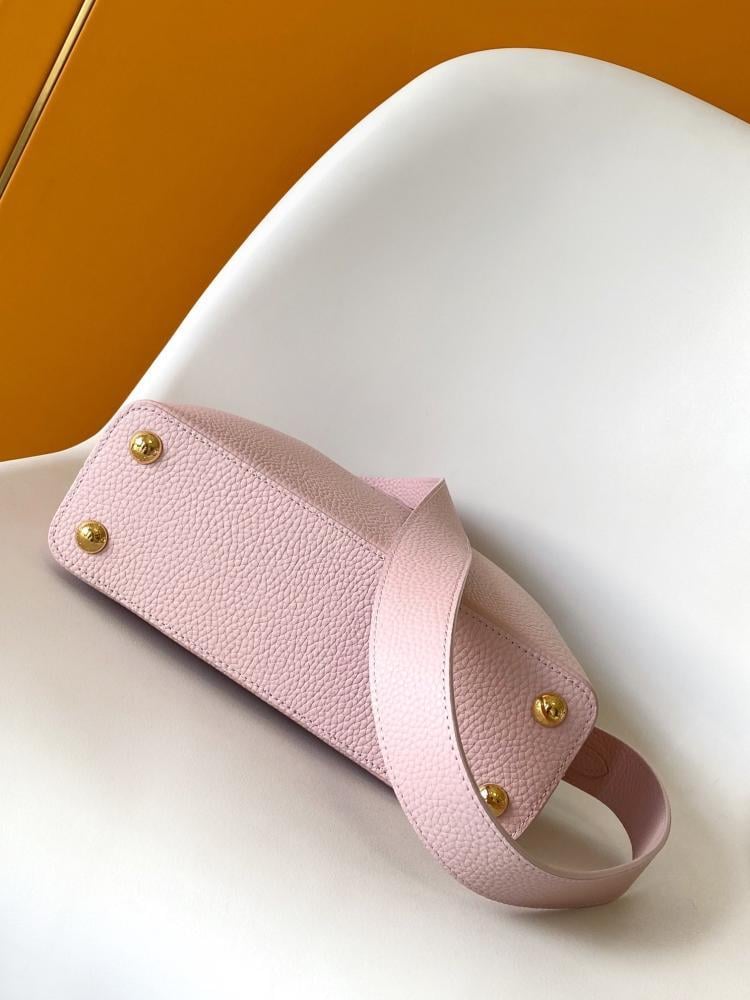 Leather Shoulder Bag Pink Style 242156004