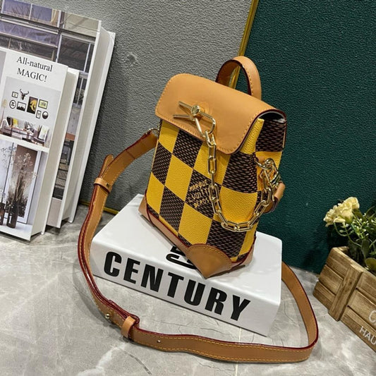 Stylish Refined Canvas Shoulder Bag 15x18x7cm