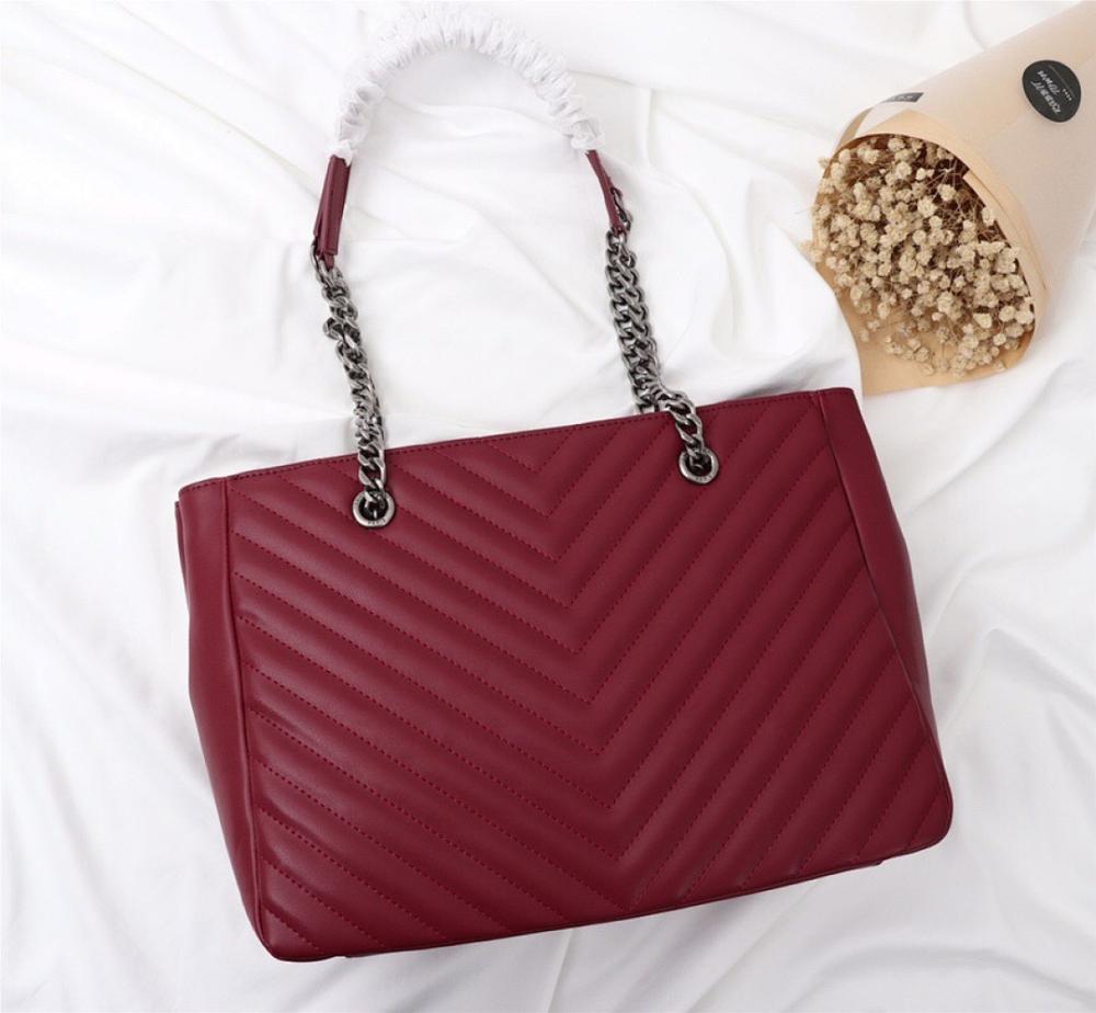 Modern Leather Top Handle Bag 35x24x11cm