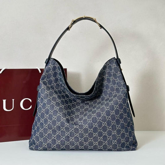 Denim Top Handle Bag