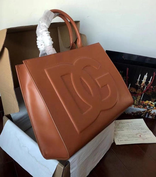 Stylish Premium Leather Top Handle Bag 37x28x11.5cm