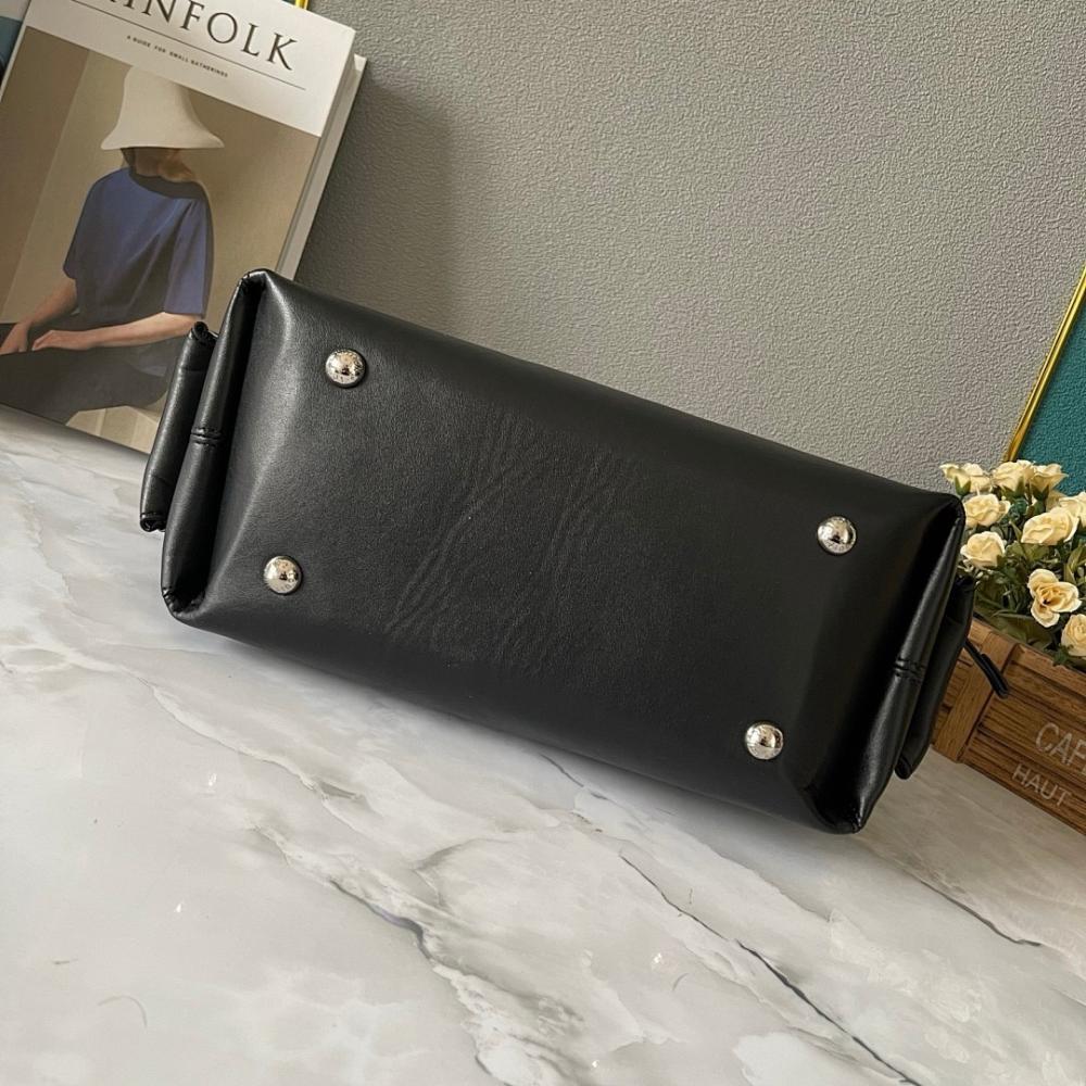Classic Refined Leather Top Handle Bag 33.5x23x15cm