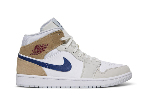 Air Jordan 1 Mid 'White Khaki Blue Void'