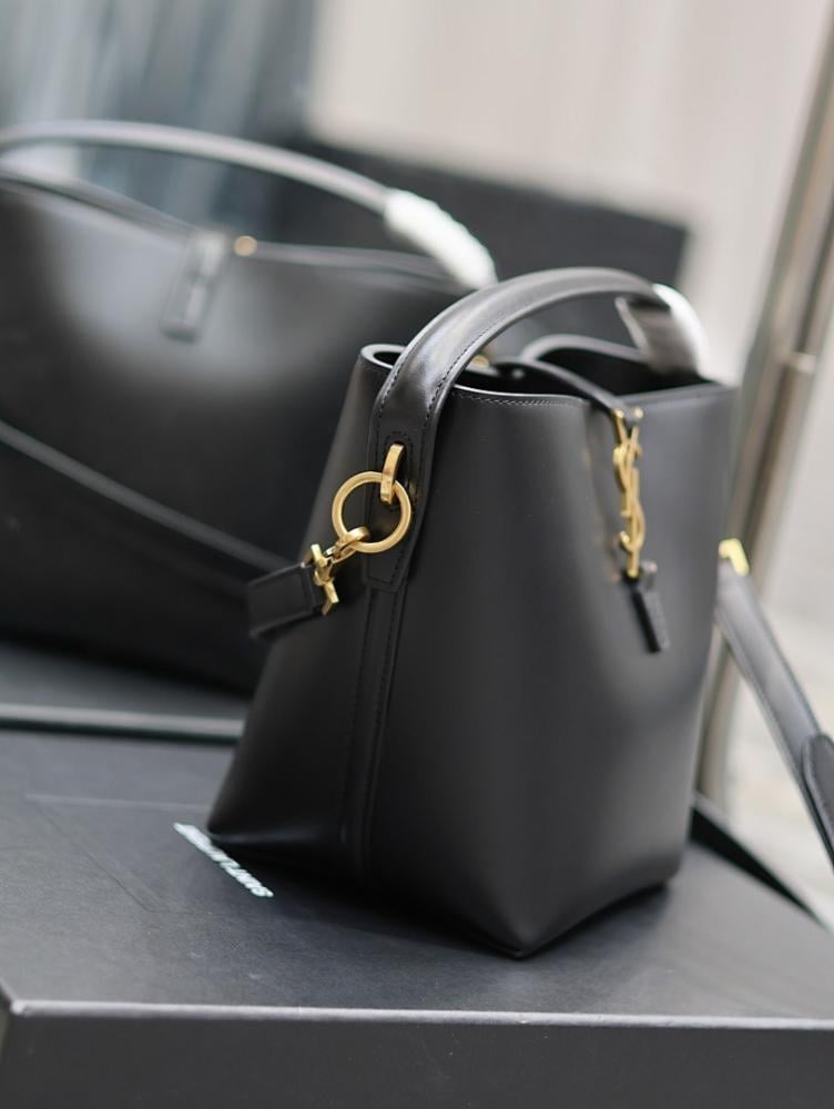 Elegant Calfskin Top Handle Bag
