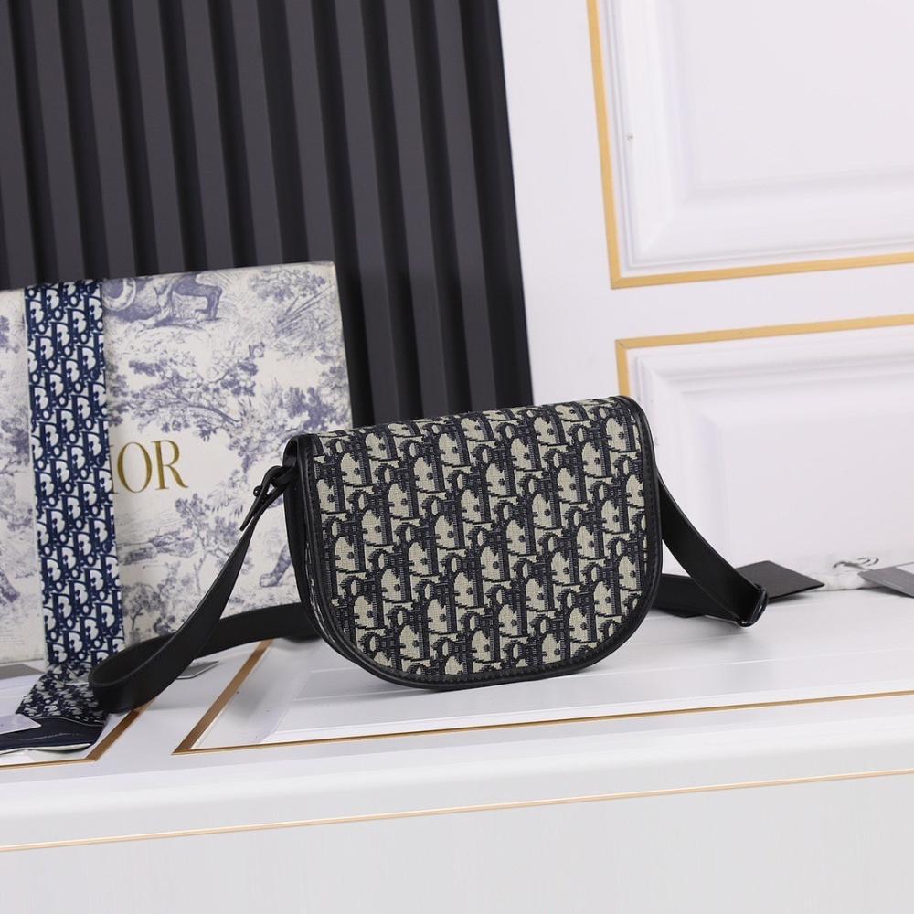 Luxury Stylish Black Printed Calfskin Shoulder Bag Black/Beige 20.5x16x5cm