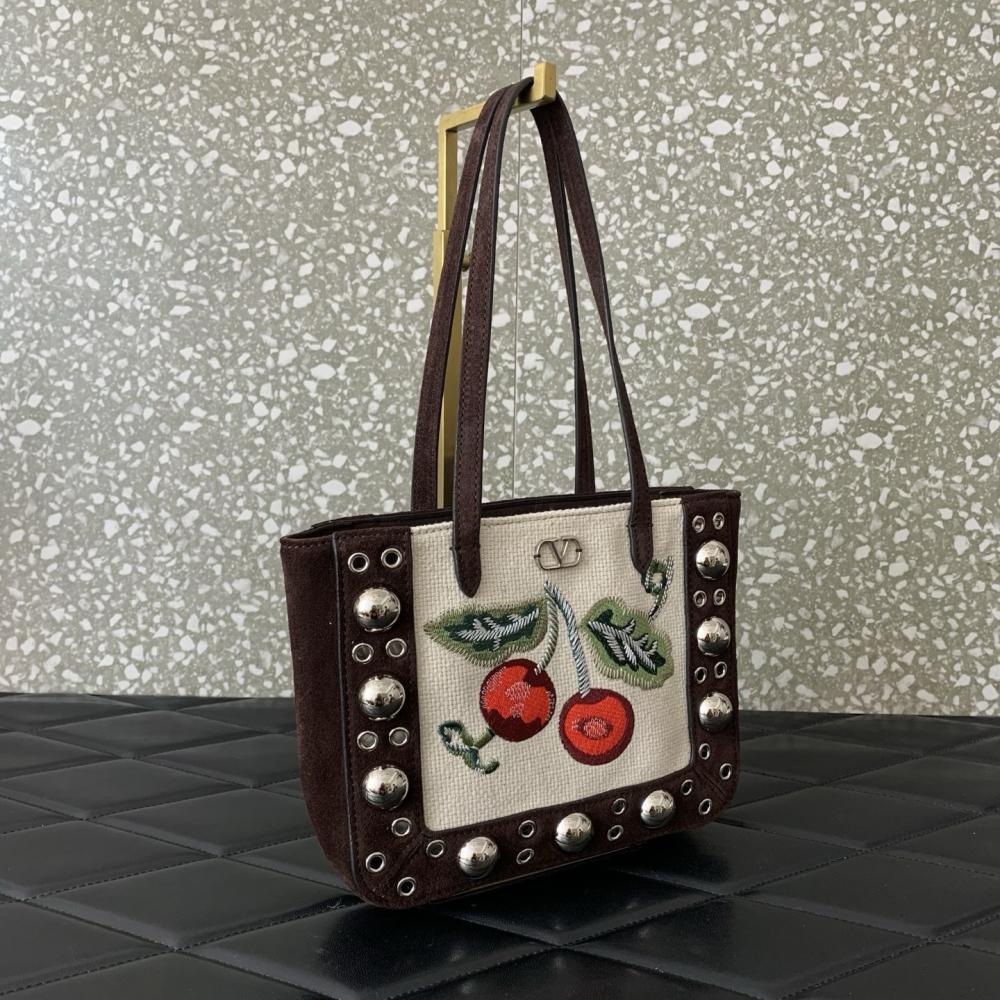 Embroidered Leather Top Handle Bag Style 1634686870