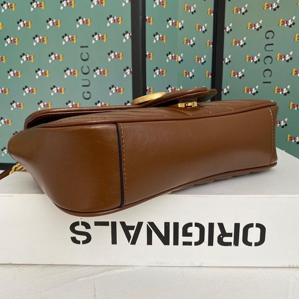 Alma Brown Quilted Leather Top Handle Bag 26x15x7cm