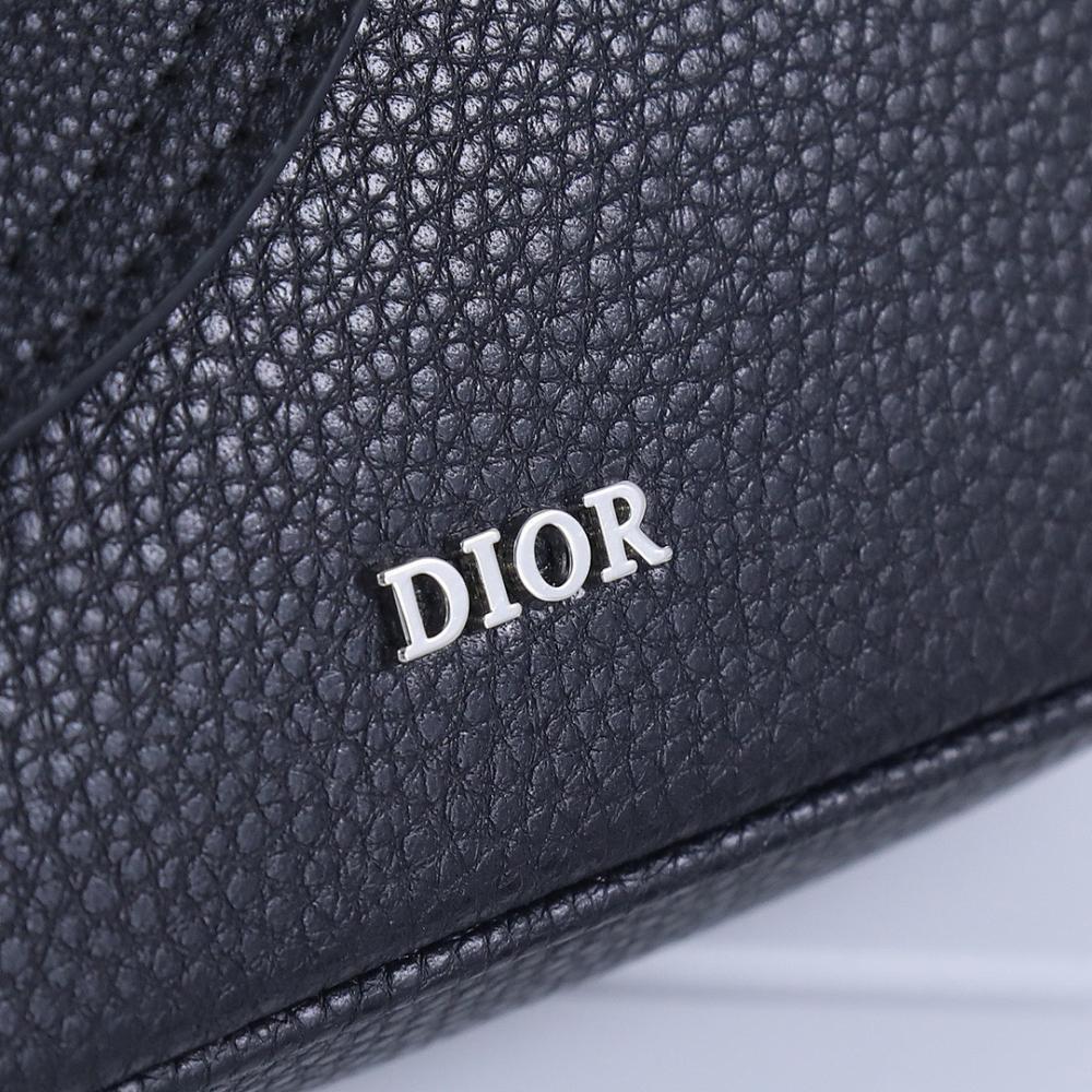 Luxury Black Printed Calfskin Shoulder Bag 23x18x6cm