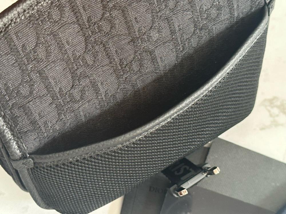 Classic Luxury Black Printed Jacquard Shoulder Bag