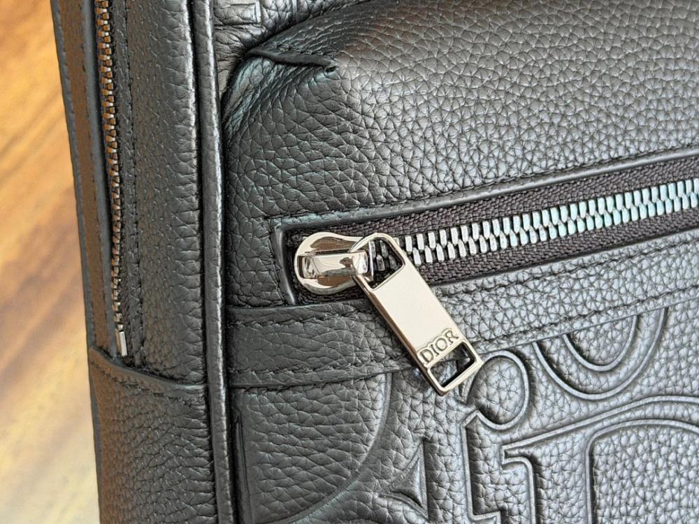 Modern Black Calfskin Crossbody Bag